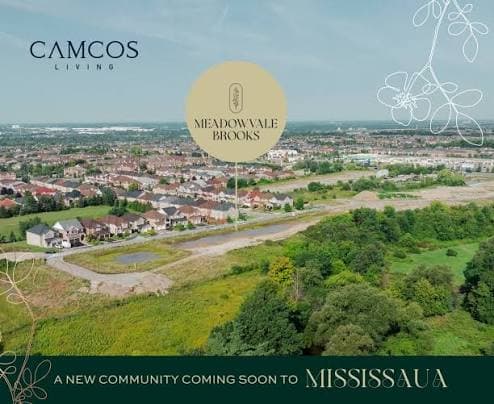 Aerial view of Meadowvale Brooks site at Derry and McLaughlin, Mississauga